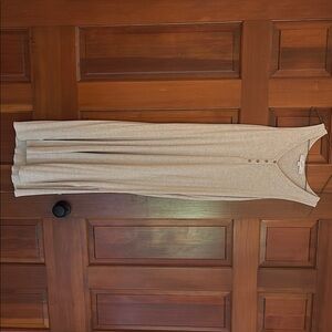 LOFT Ribbed beige dress
